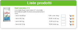 Liste di prodotti