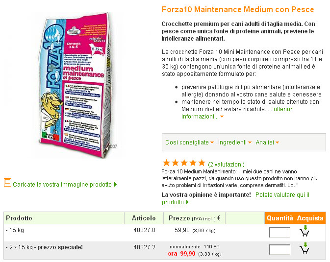 prodotto con descrizione dettagliata