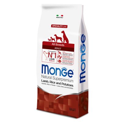 Monge Superpremium All Breeds Adult Agnello, Riso & Patate