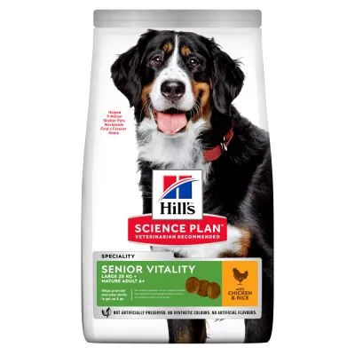 Hill's Science Plan Mature Adult Senior Vitality 6+ Large con Pollo crocchette
